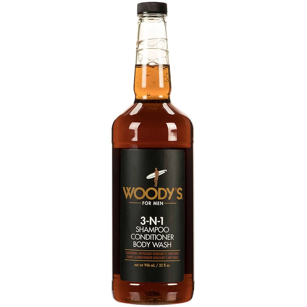 Woody's 3-in-1 bottle front view, all-in-one cleanse for busy mornings.