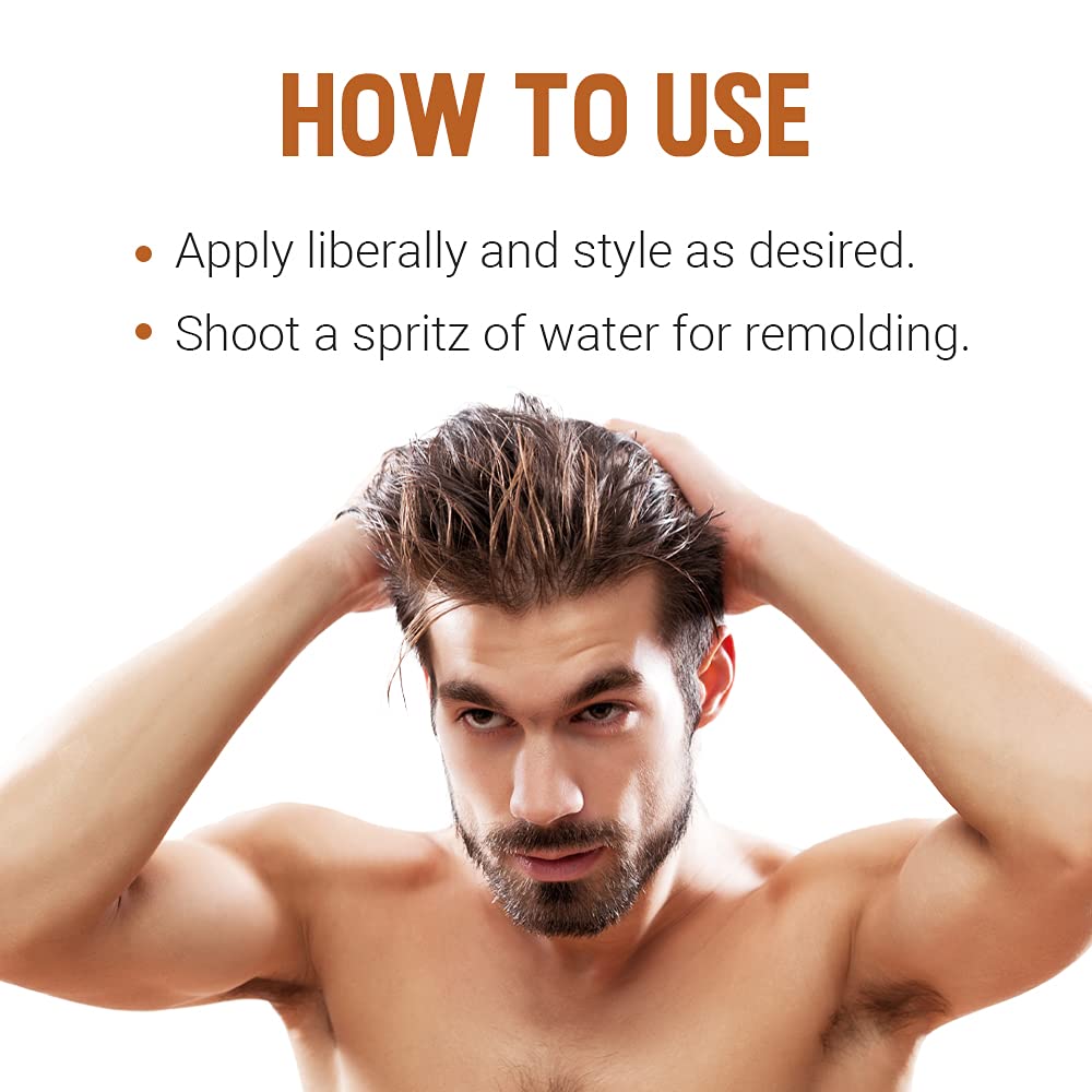 Woody's Mega Firm Hair Gel day-to-night hair style demonstrates all-day performance for transitions.