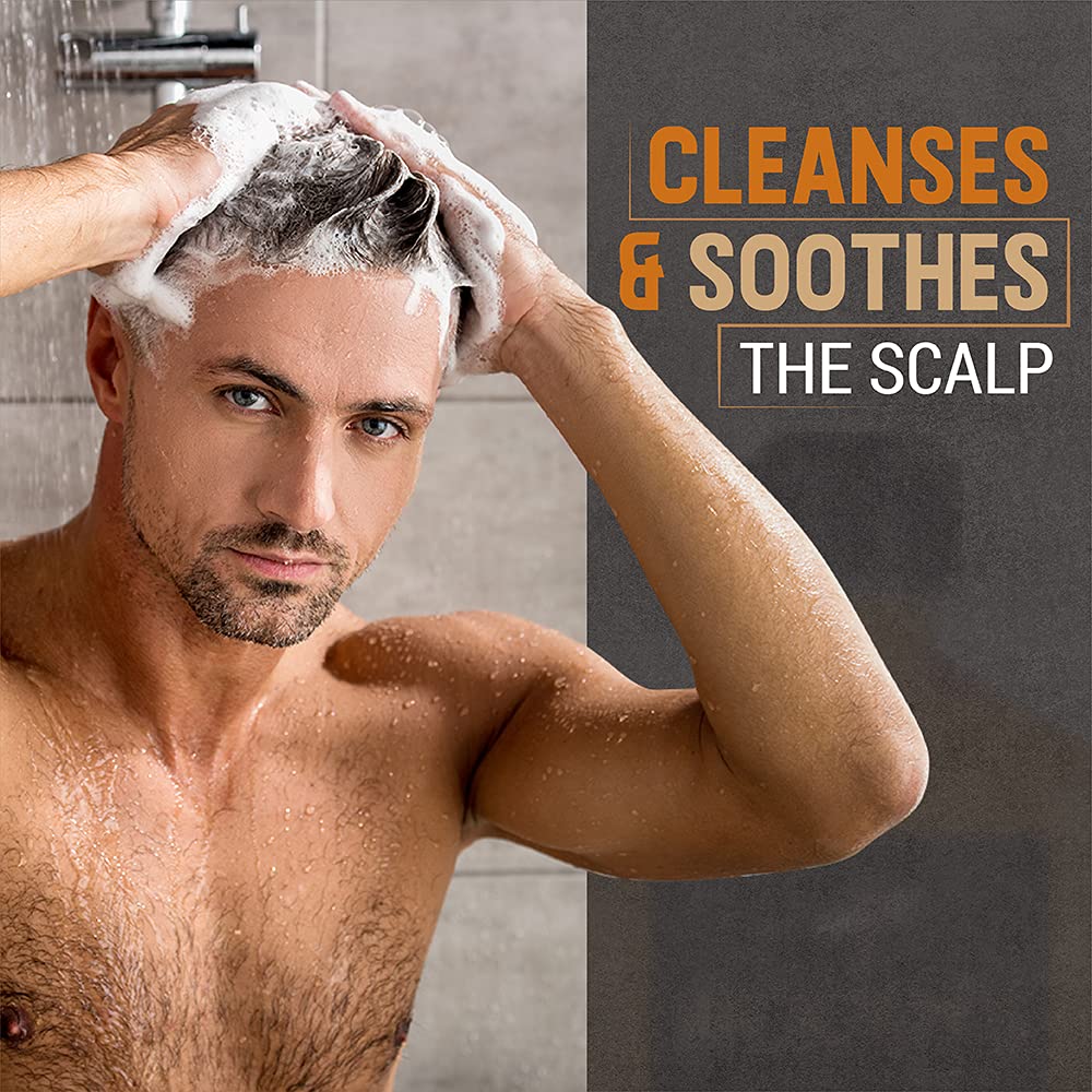 Woody's Men's Daily Shampoo Aloe Vera moisture for soft, hydrated hair.
