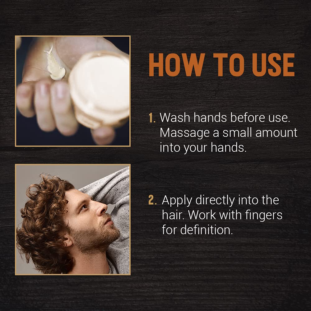 Woody's Styling Cream washout process showing easy rinse with water