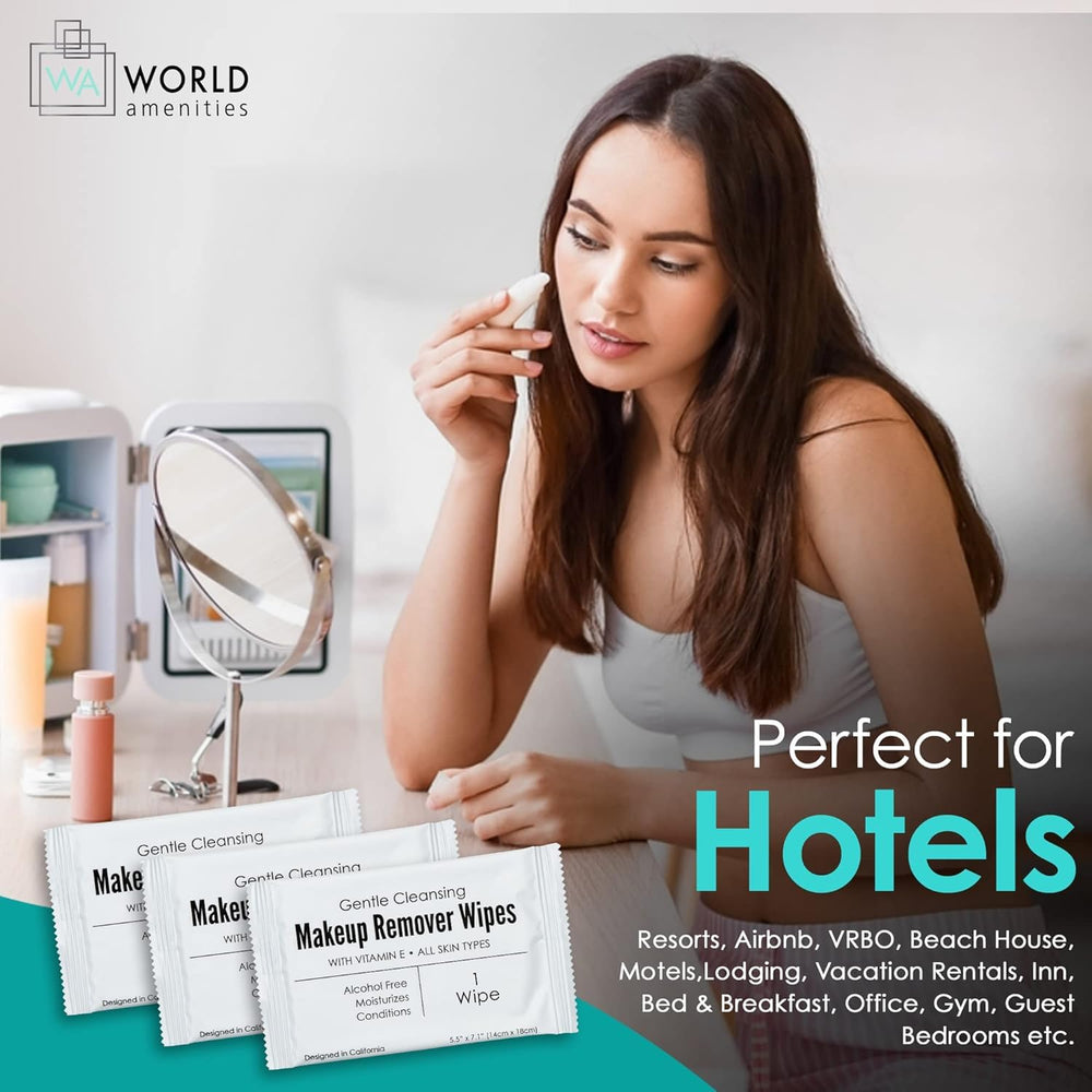 World Amenities vitamin E enriched wipes offer gentle cleansing for skin comfort