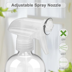 Worldgsb 16oz clear glass bottle displays liquid level for precise refills.