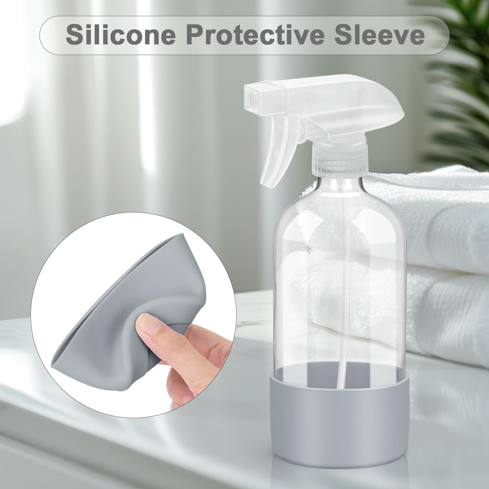 Worldgsb clear glass bottle reveals liquid level for precise use