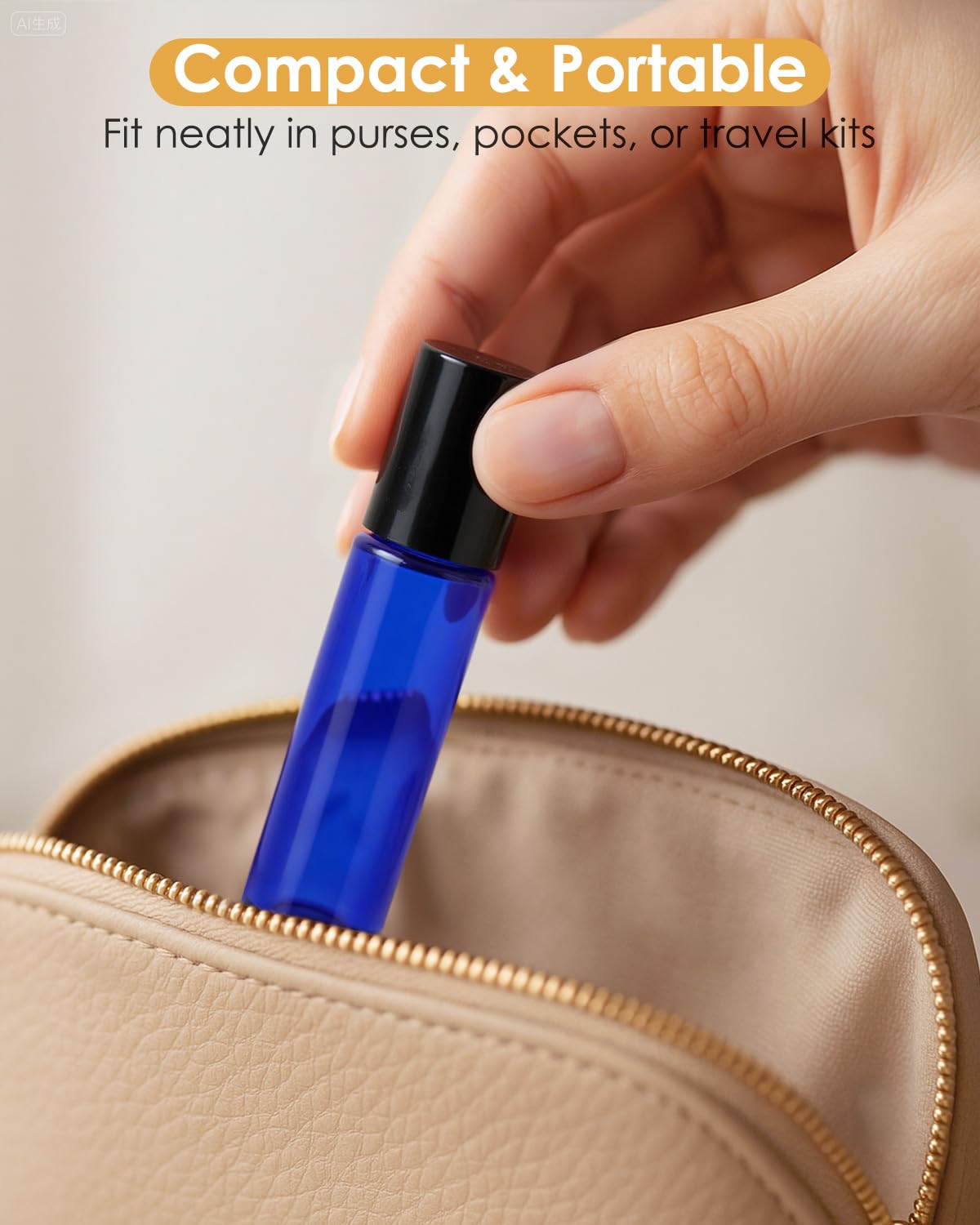Worldgsb compact travel kit fits purses, pockets, and gym bags.