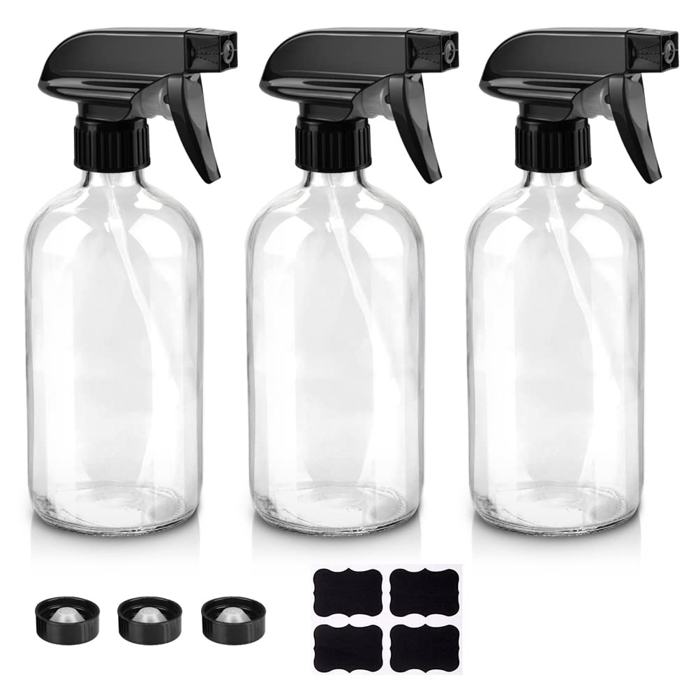 Worldgsb glass spray bottle 16oz clear is compact for easy cleaning routines.