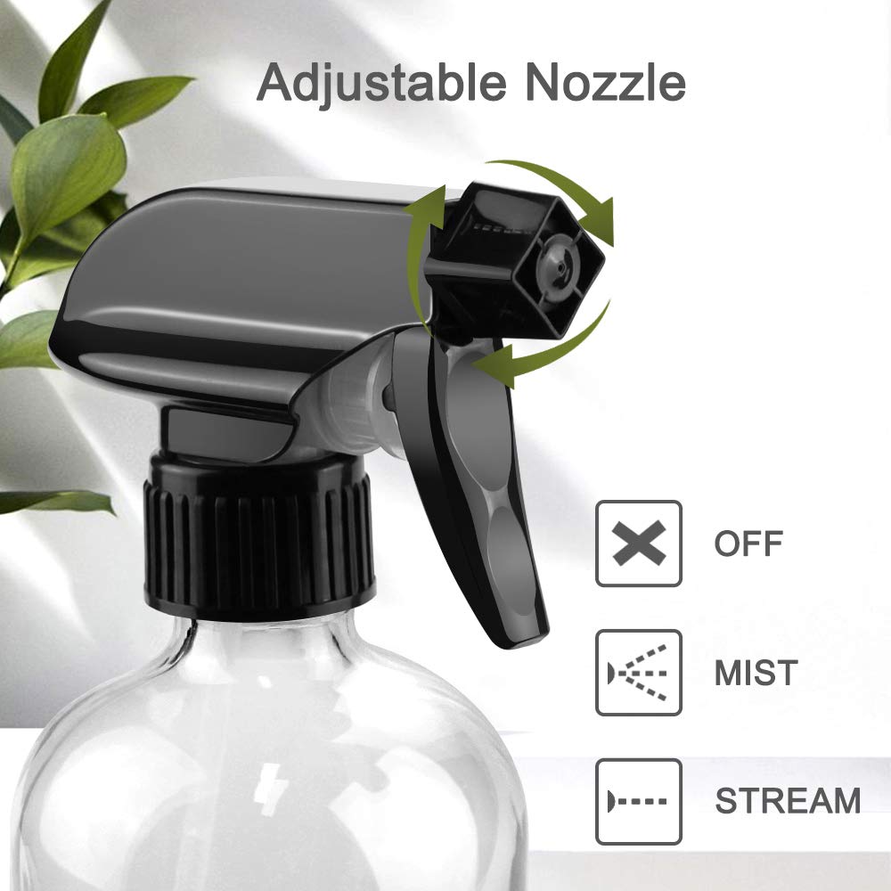 Worldgsb adjustable nozzle spray bottle offers precise mist and stream for versatile use.