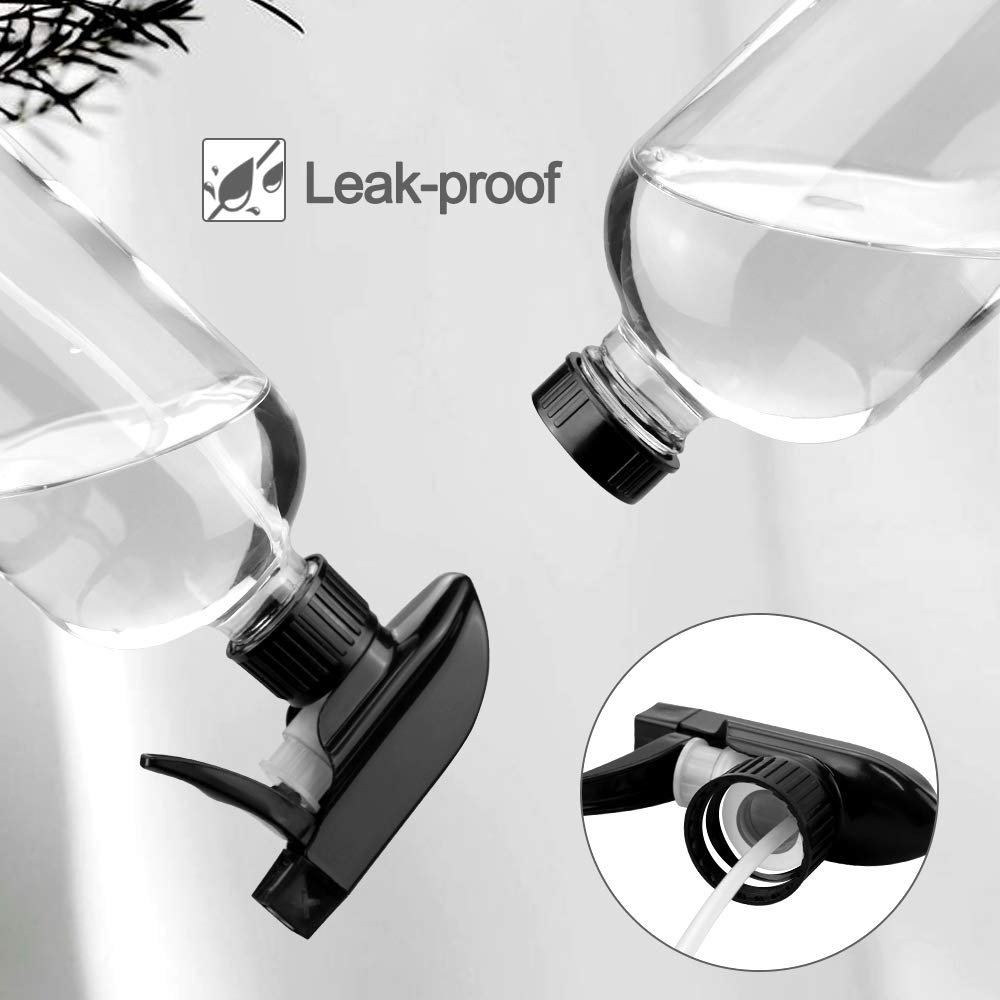 Worldgsb Boston Round cap spray bottle features an ergonomic grip and sturdy design.