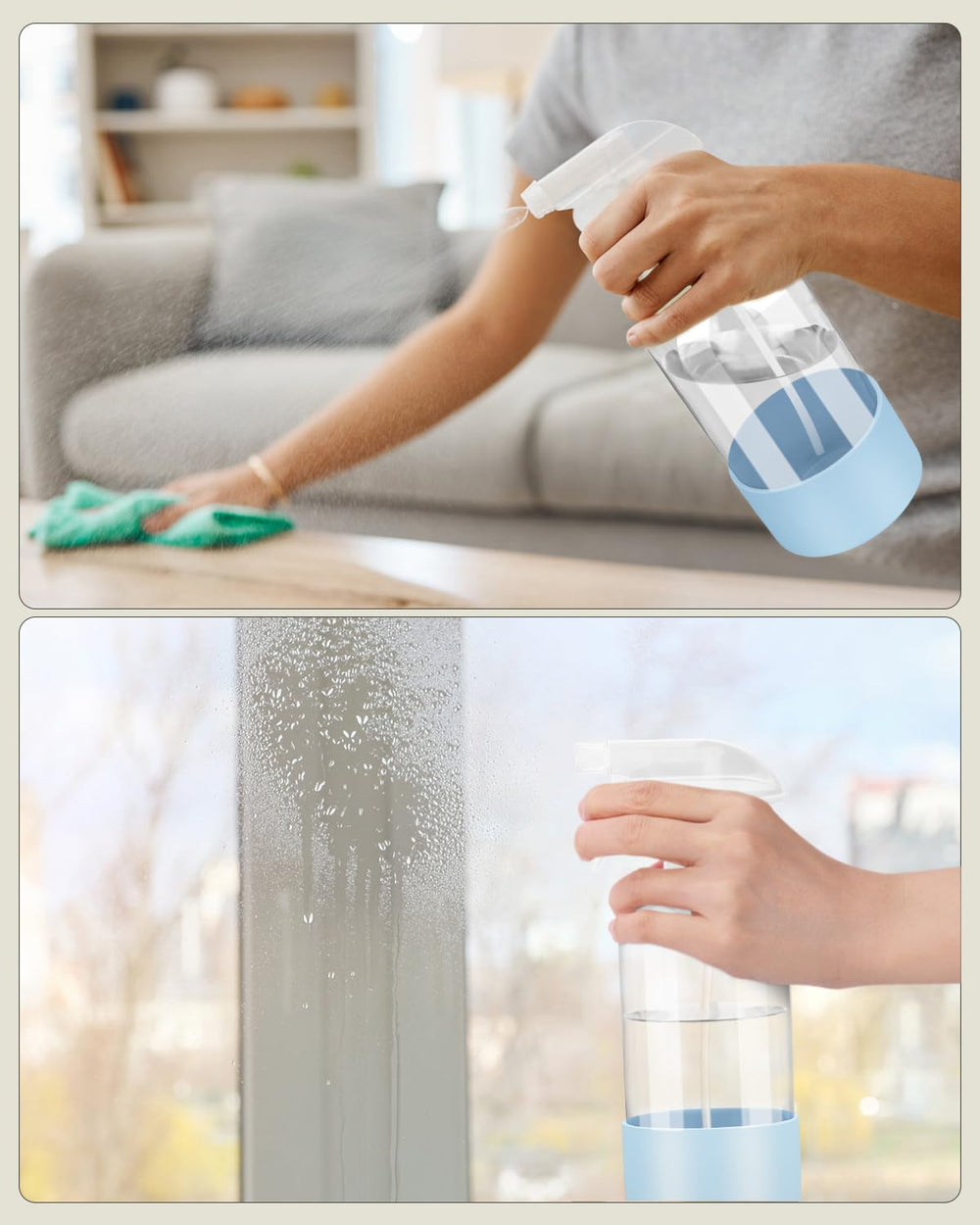 Worldgsb glass spray bottle suits cleaning, hair care, and plant care tasks.
