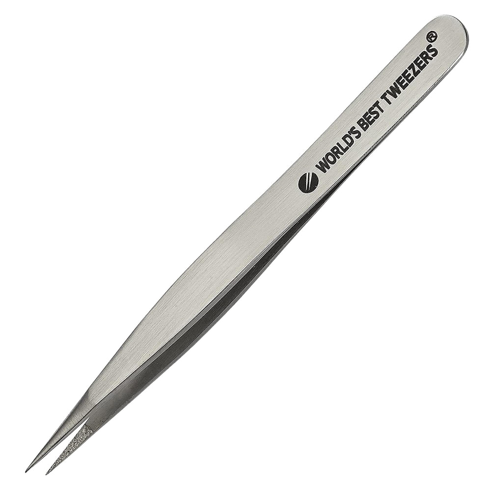 World's Best Tweezers Diamond Tip Tweezer professional closeup demonstrates precise grip.