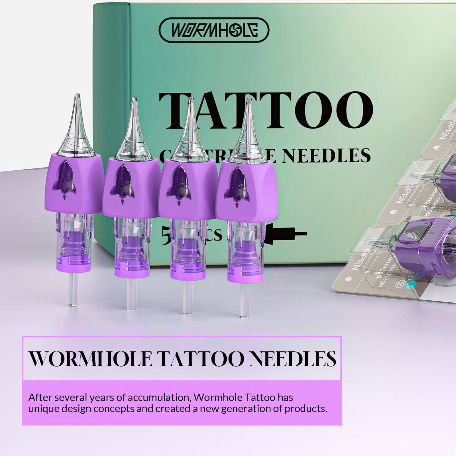 Wormhole Tattoo Needles compatible with a wide range of tattoo machines