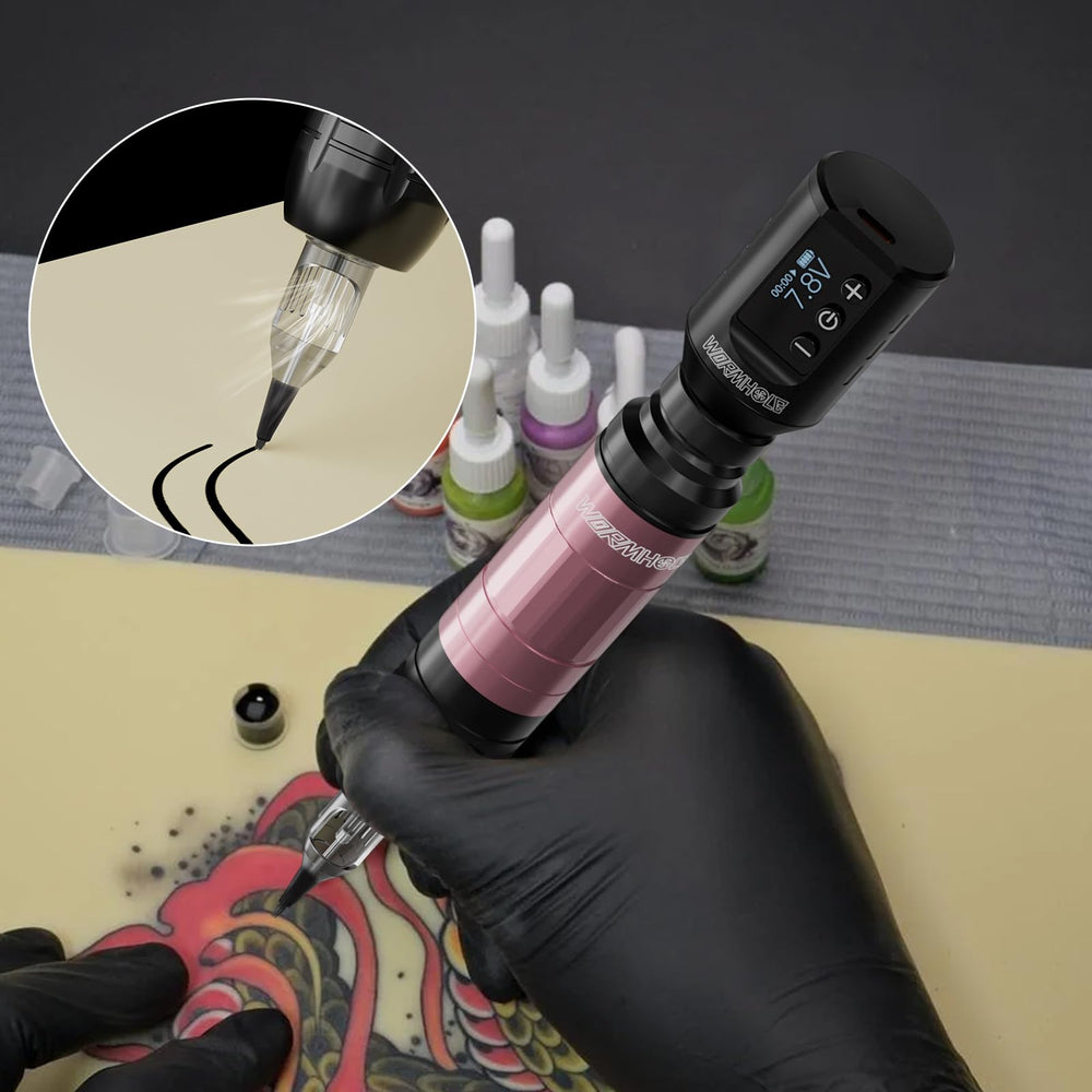 Wormhole Tattoo Gloves and Transfer Paper arranged for clean setups