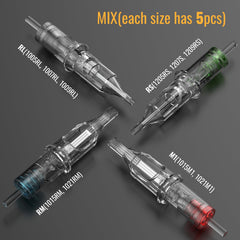 Wormhole Tattoo mixed sizes for liner and shader provide precise control and consistency