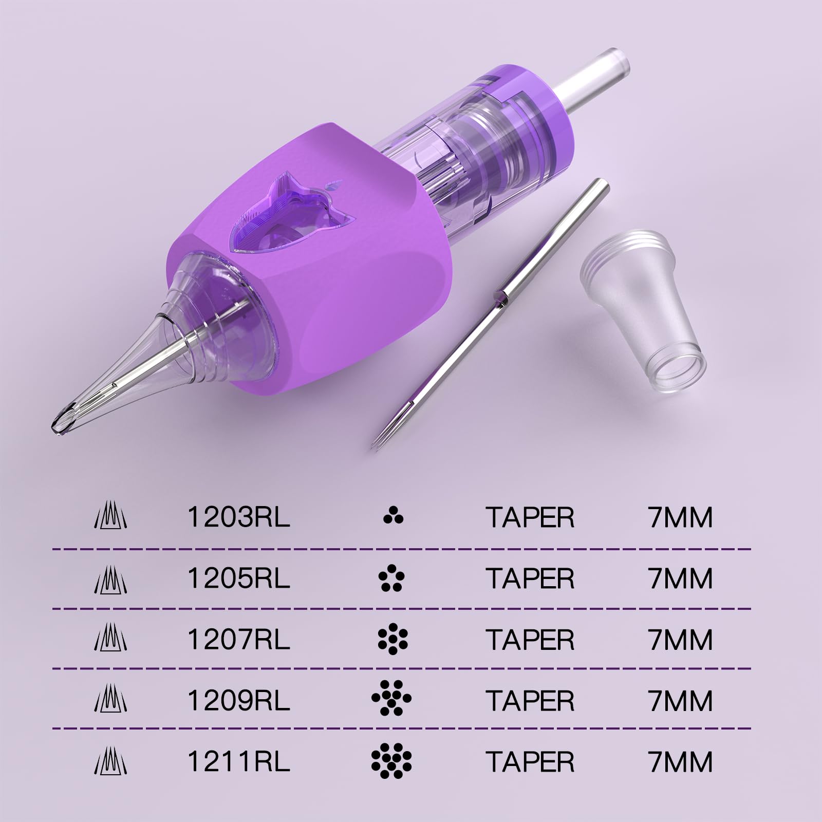 Wormhole Tattoo Needles finger ledge design improves grip for precise control