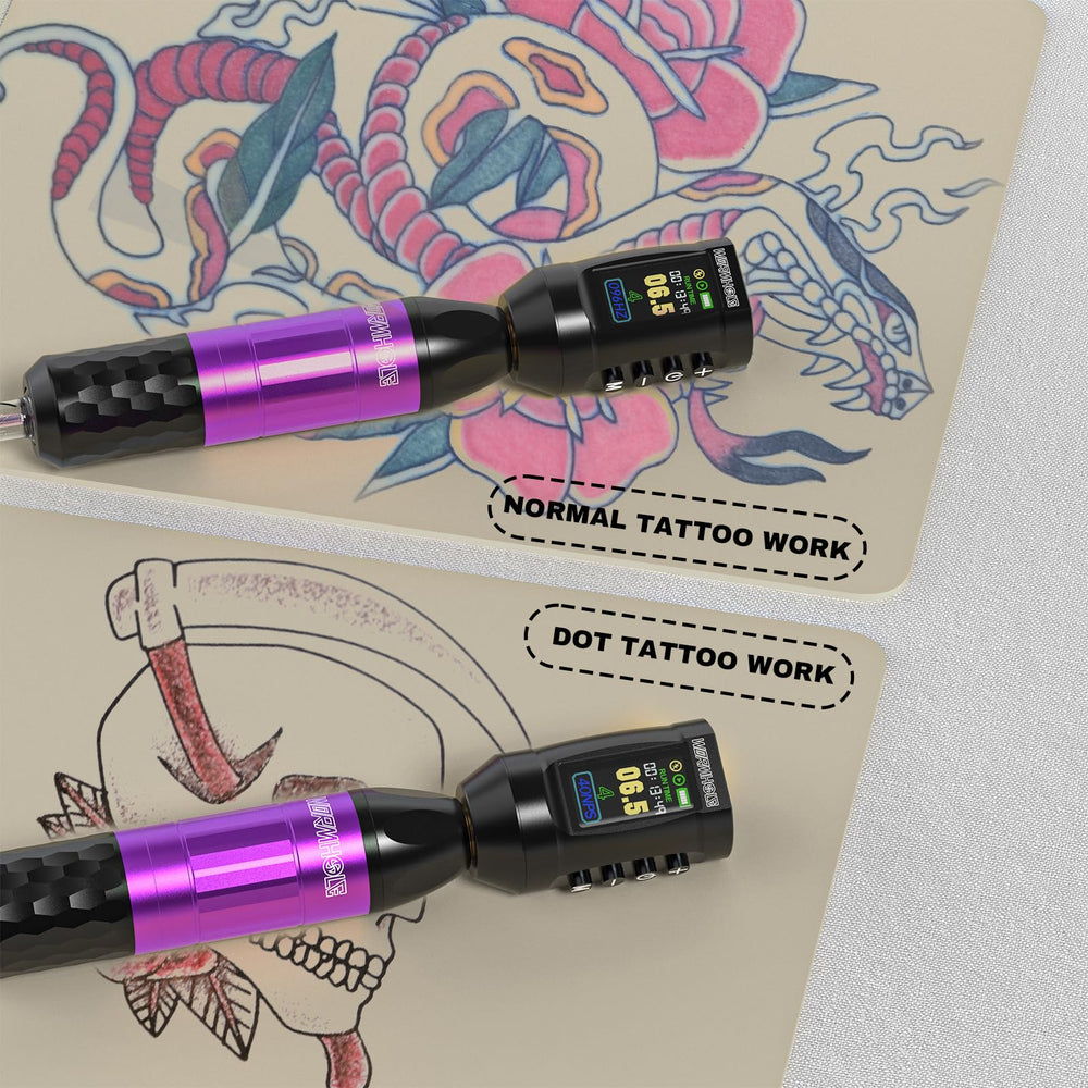 Papel de transferencia y hojas de práctica Wormhole Tattoo para entrenamiento seguro.