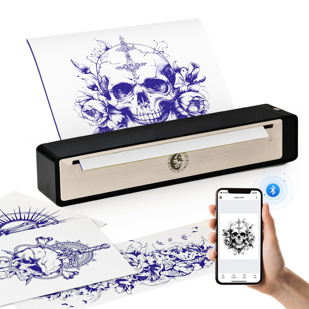 Wormhole Tattoo stencil printer portable compact design enables on-the-go tattooing workflows.