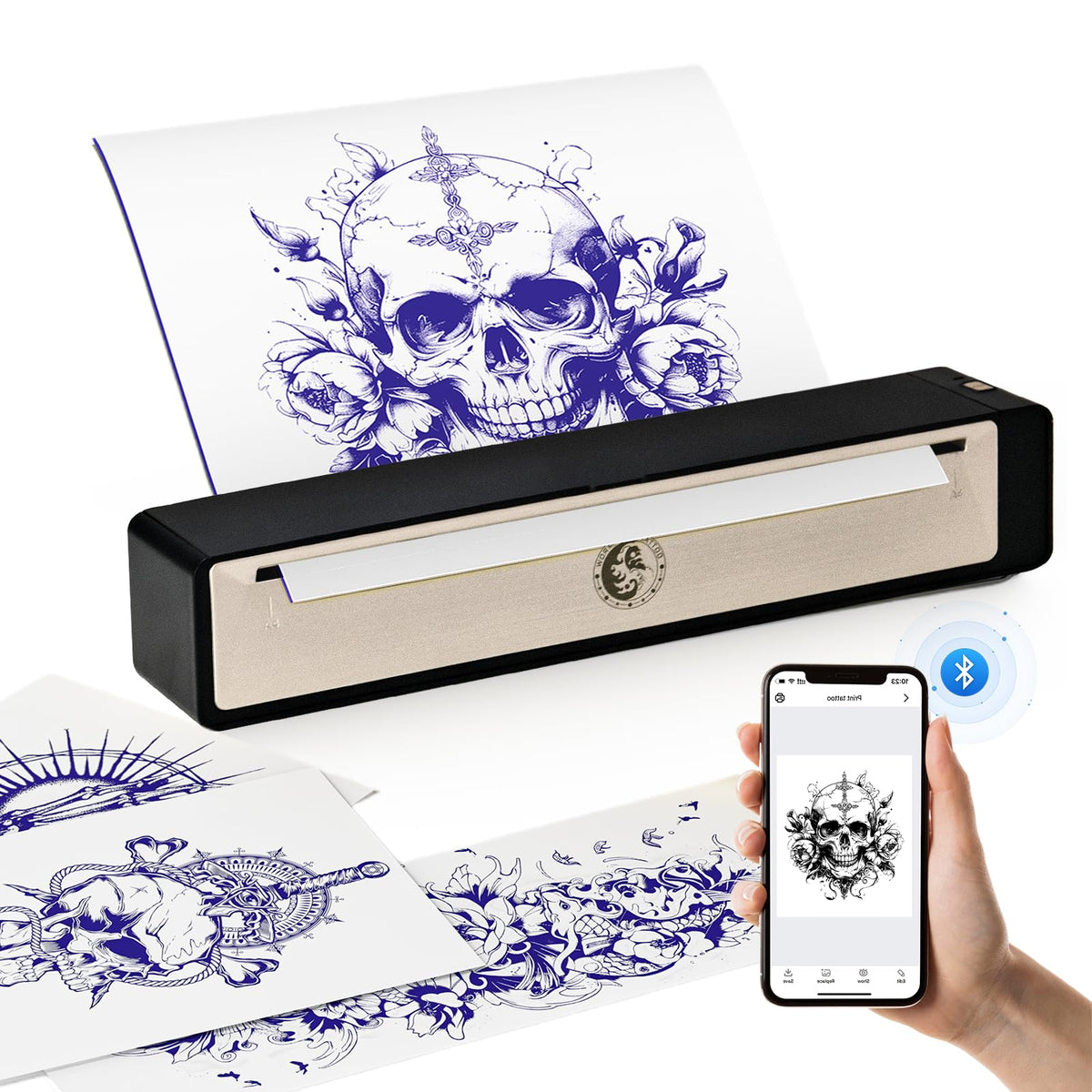 Wormhole Tattoo stencil printer portable compact design enables on-the-go tattooing workflows.