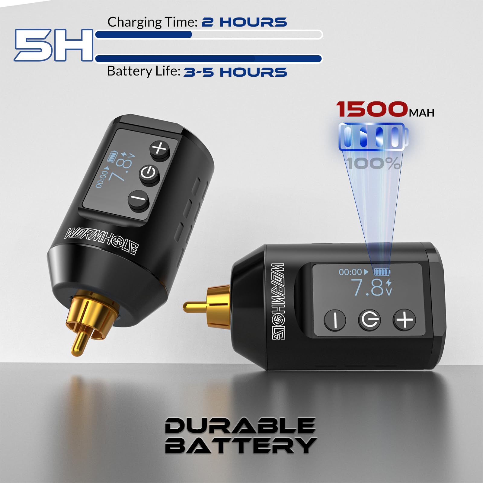 Wormhole Tattoo WB11-A RCA connection compatible with most tattoo pens.