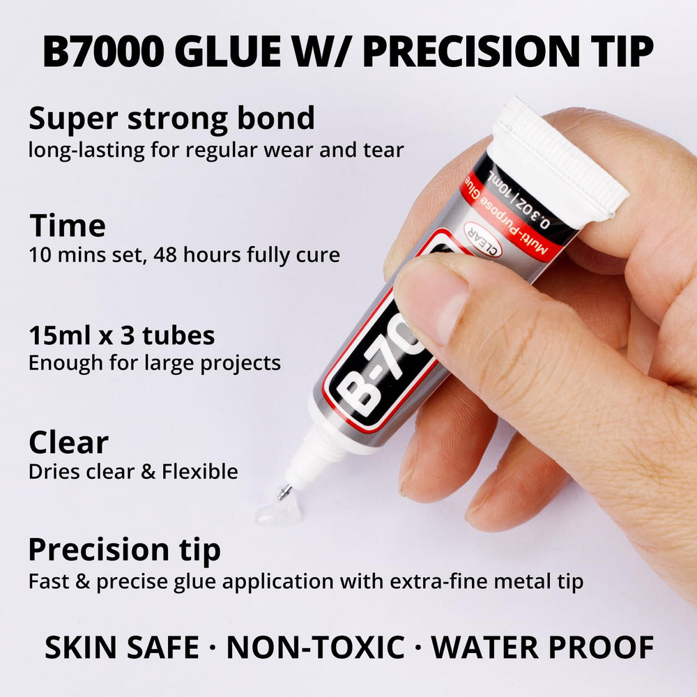 Worthofbest B7000 glue bottles deliver strong, clear adhesion on many surfaces.