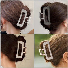 WORTL pink rhinestone claw clip blends fashion with secure all-day hold.