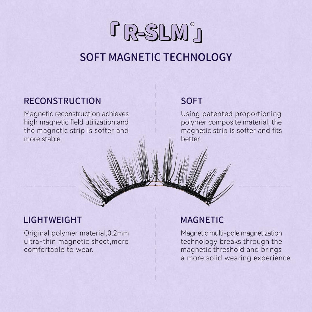 WOSADO lightweight lashes at 0.034g offer feather-light comfort.