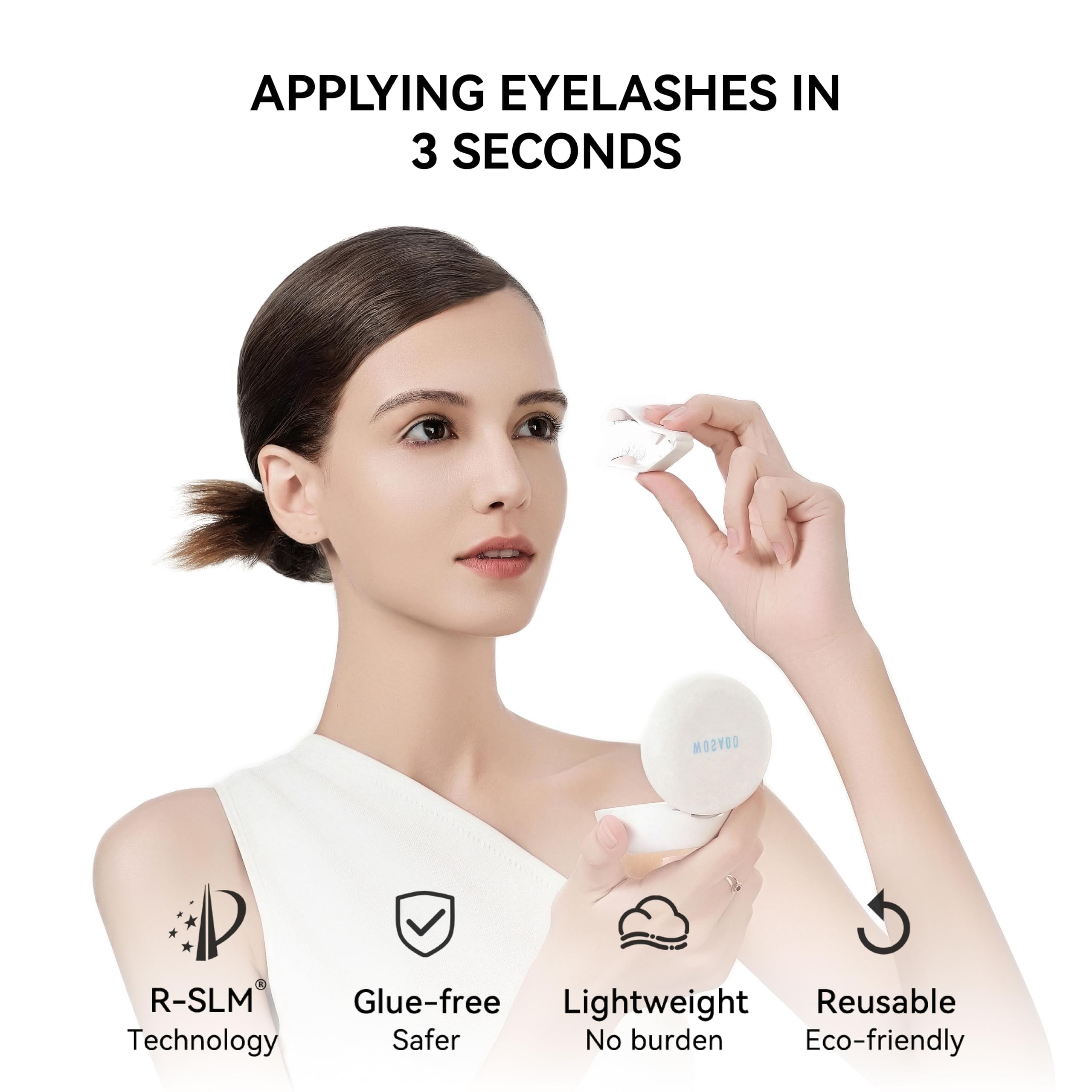 WOSADO Magnetic Eyelashes V27 Chicago Skyline cruelty-free materials for gentle wear.