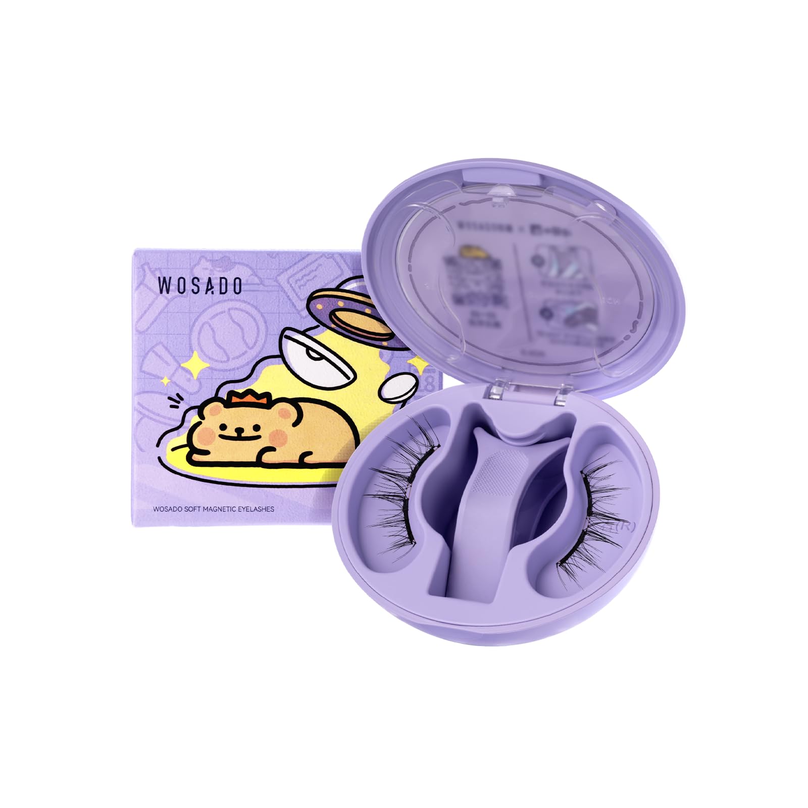 WOSADO soft magnetic eyelashes kit with applicator for easy, glue-free application.