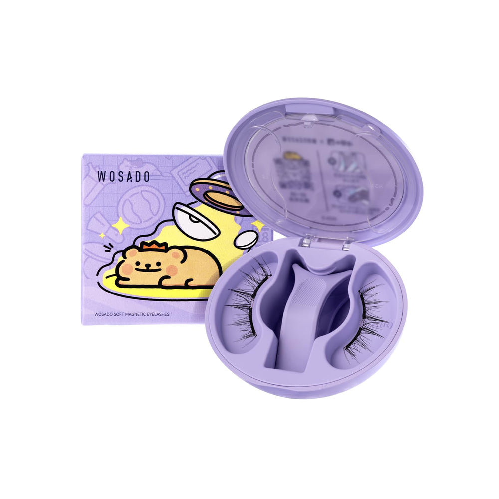 WOSADO soft magnetic eyelashes kit with applicator for easy, glue-free application.