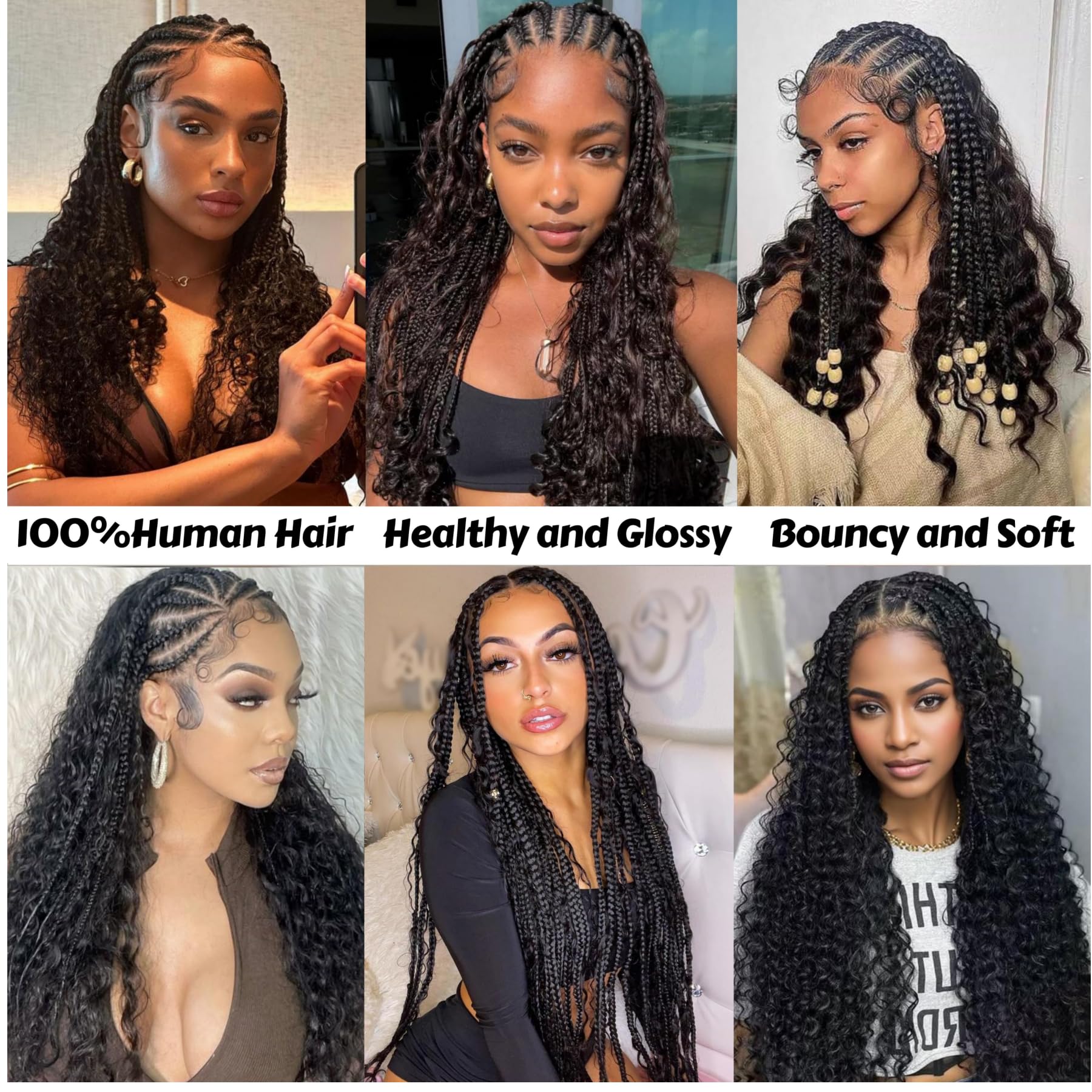 Wosama 120g three-bundle pack opened, ready for fuller, beginner-friendly braiding.