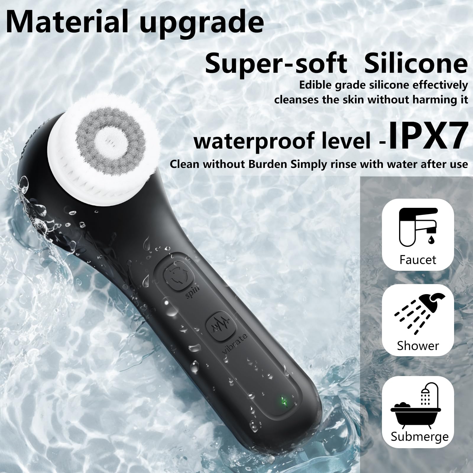 WOVAZUS two hardness nylon brush heads shown for versatile cleansing