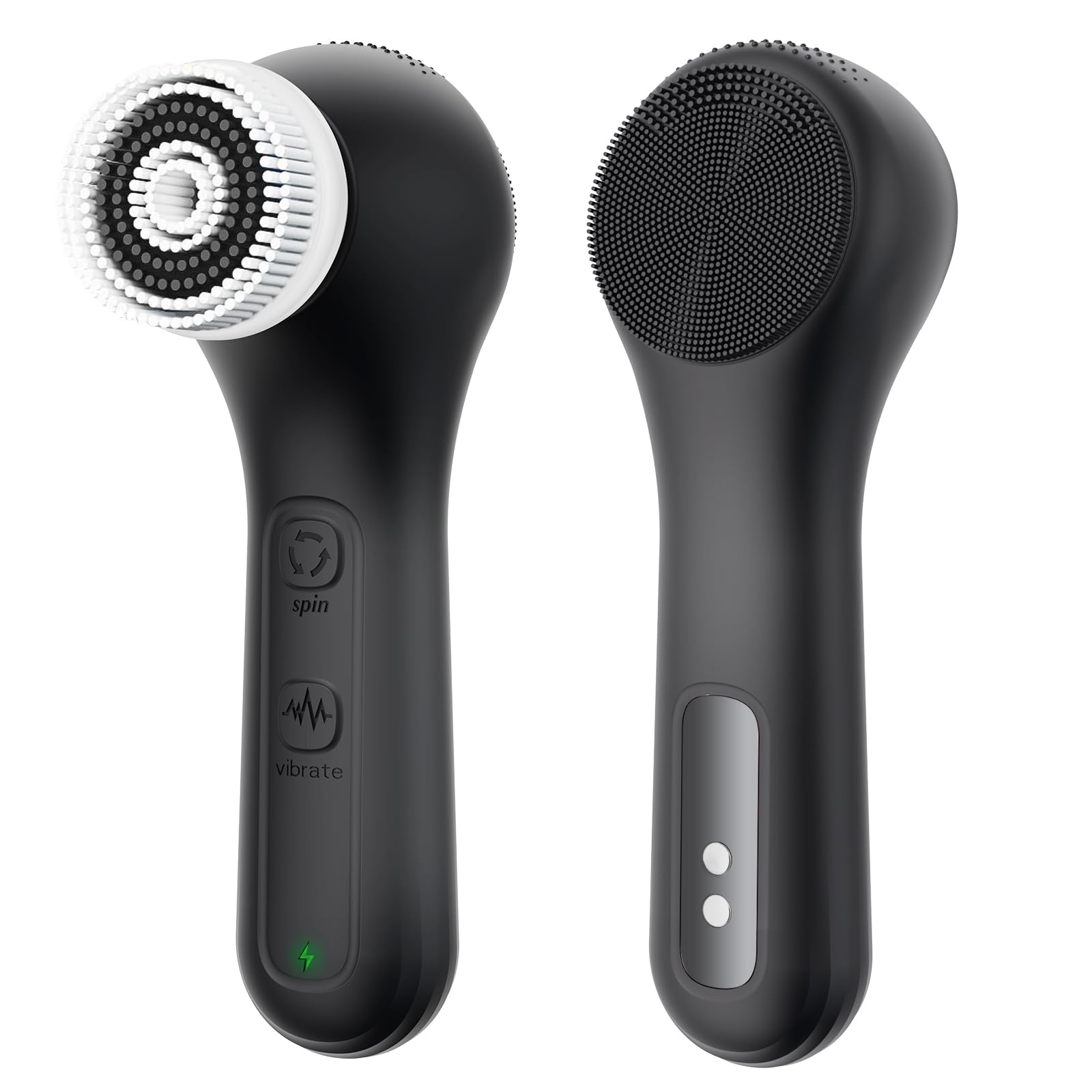 WOVAZUS vibrating-rotating face scrubber front view for deep cleansing and exfoliation