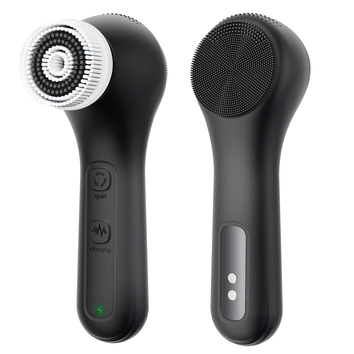WOVAZUS vibrating-rotating face scrubber front view for deep cleansing and exfoliation