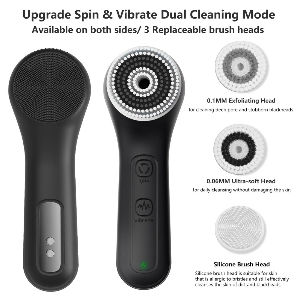 WOVAZUS waterproof rechargeable face scrubber suitable for shower use