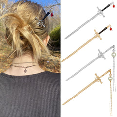 WOVOWOVO sword hair stick ancient sword design adds timeless elegance to updo hairstyles
