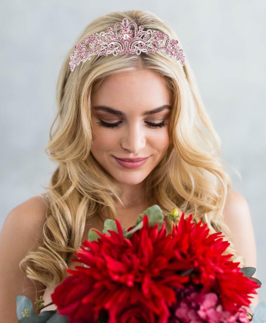 WOVOWOVO Tiara built-in-combs stays secure during all-night dancing
