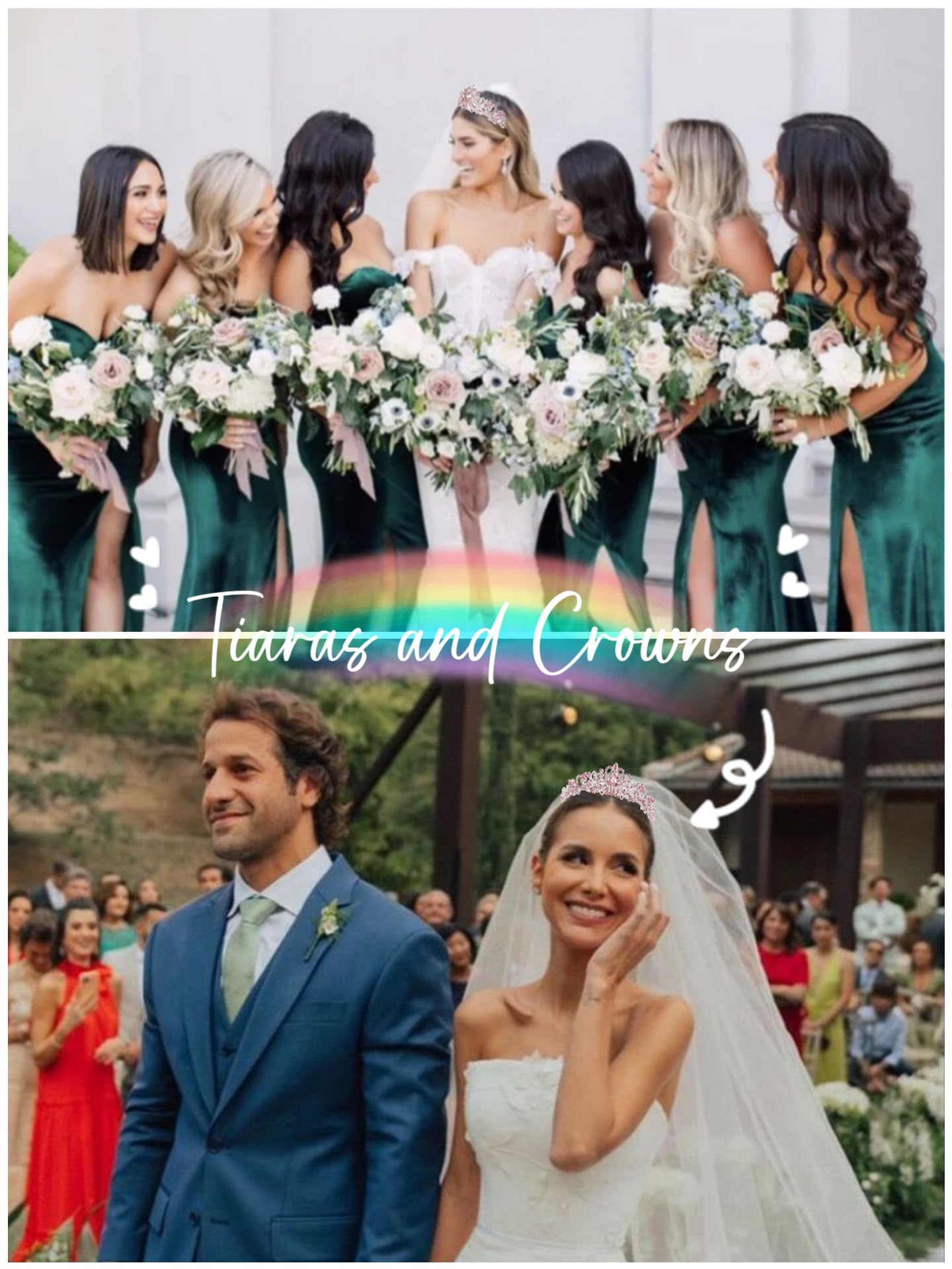 WOVOWOVO Tiara weddings-proms-birthdays ideal for photo-ready moments