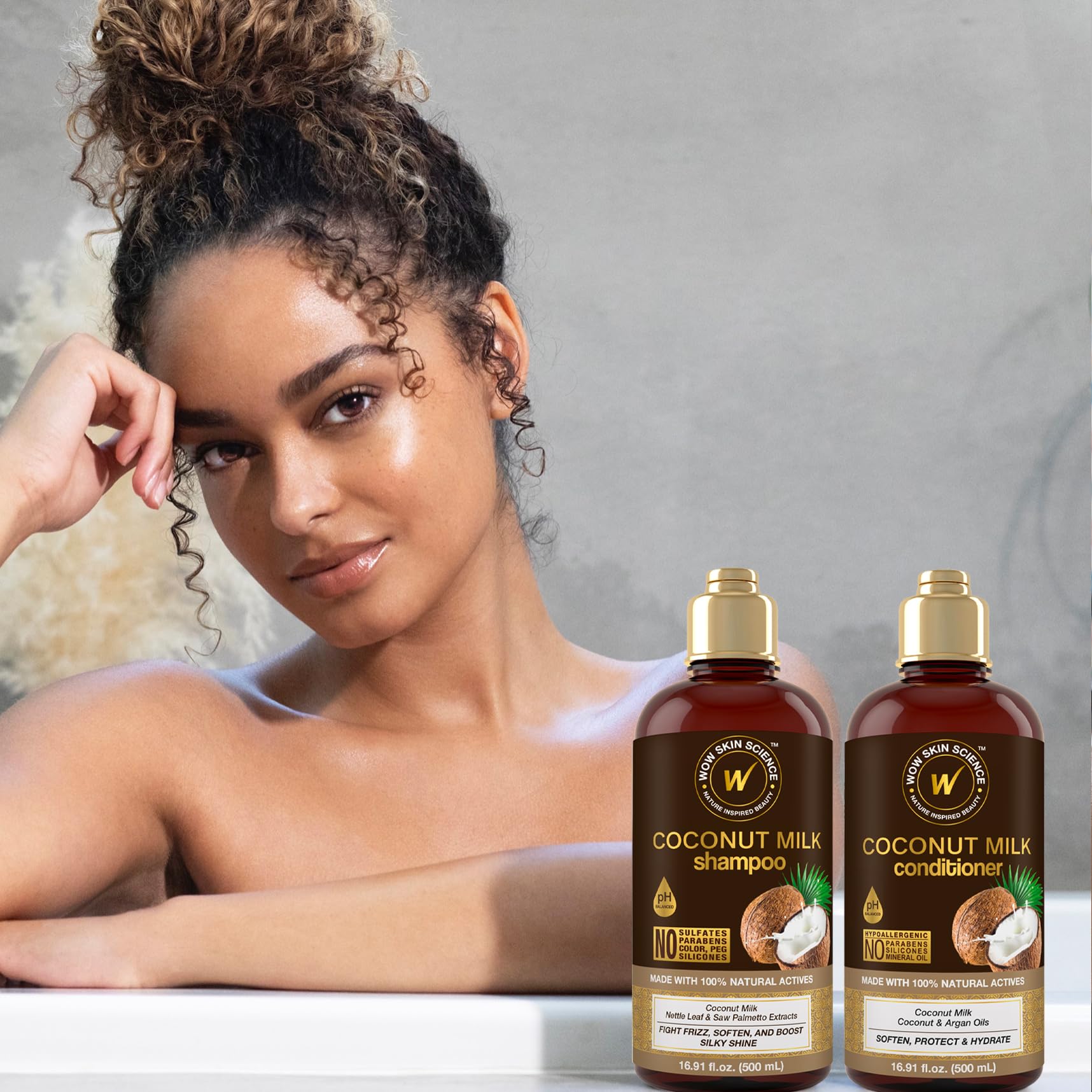 WOW Skin Science Coconut Milk ingredients panel showcases natural plant-powered formula