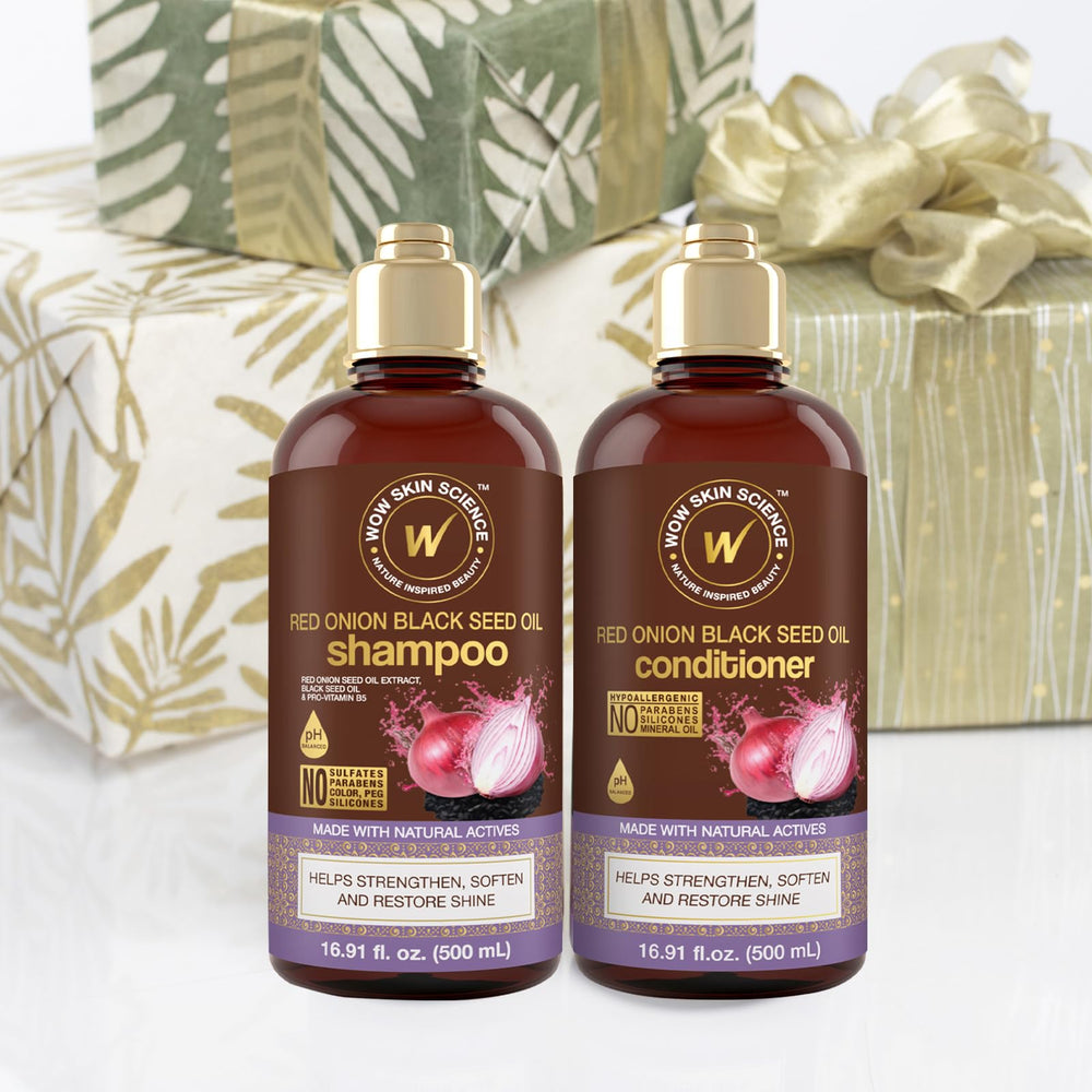 WOW Skin Science color-treated hair scene shows softness and shine with a color-safe formula.