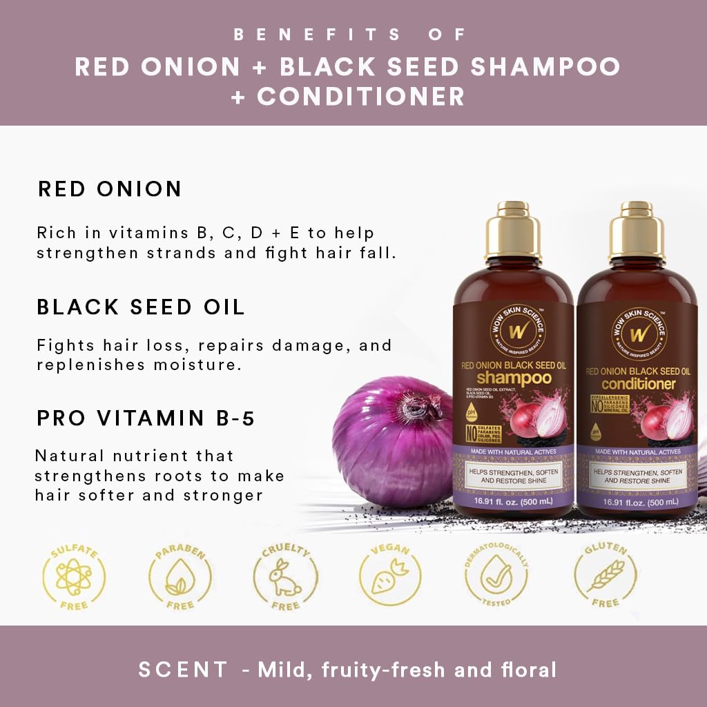 WOW Skin Science sulfate-free badge highlights gentle cleansing for sensitive scalps.