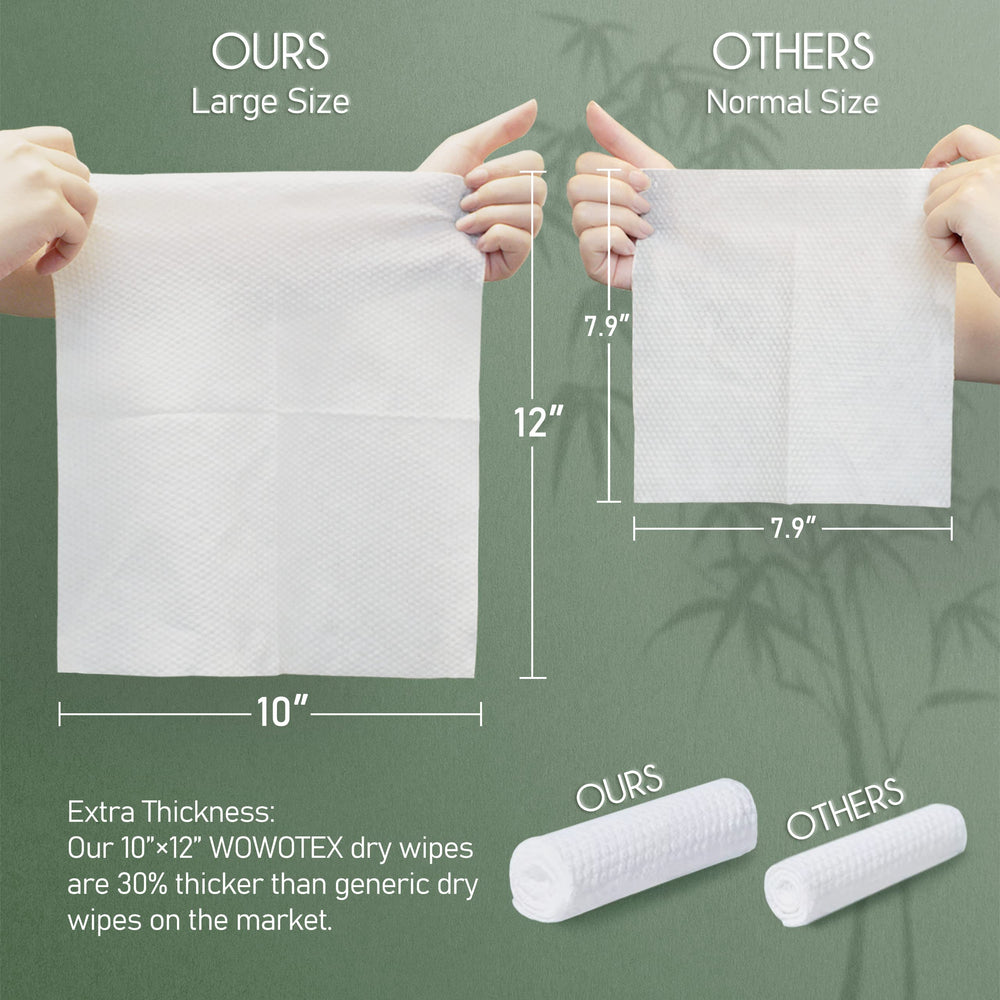 WOWOTEX bamboo face towel shown wet for gentle cleansing and high absorbency.