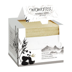WOWOTEX bamboo rayon face towel packaging shows two boxes, travel-ready for quick cleansing.