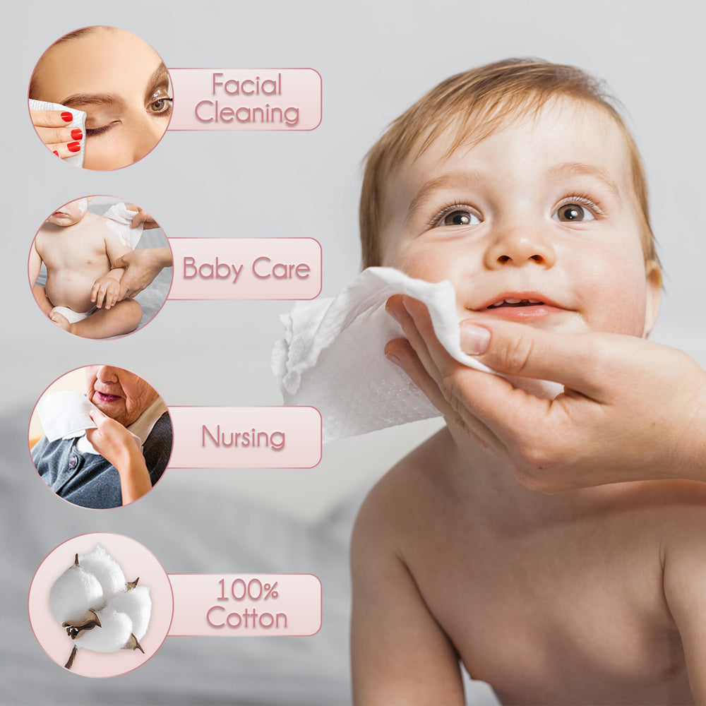 WOWOTEX face towel close-up highlights absorbent, plush texture.