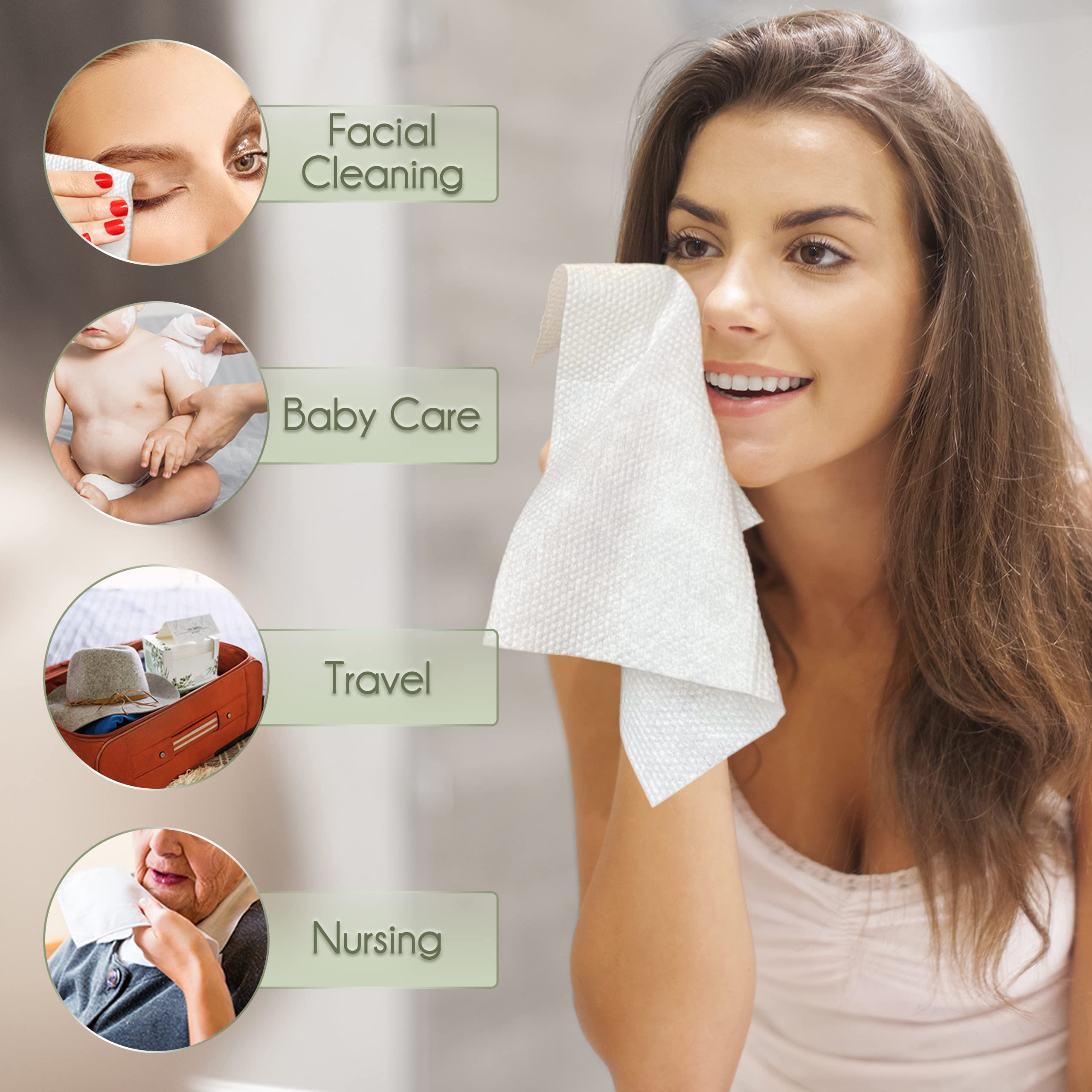 WOWOTEX dry-use towel ready for travel or nursing kit