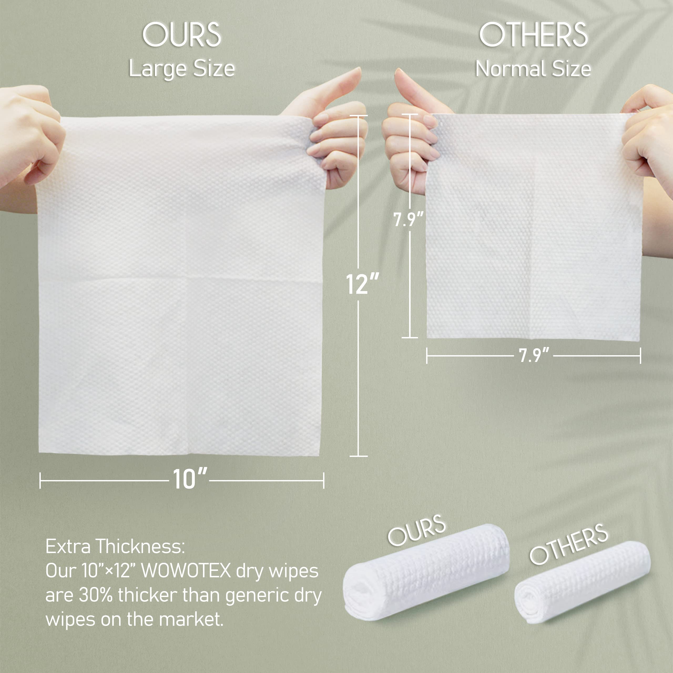 WOWOTEX large 10x12 inch face towel laid out for cleansing