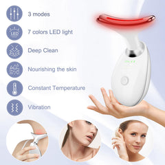 WOWPASS facial massager curved heads with 160-degree design glides along neck and jawline