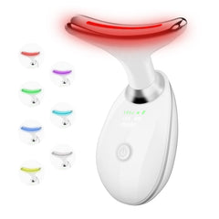 WOWPASS facial massager front view with seven-color LED lights for a customizable skincare routine
