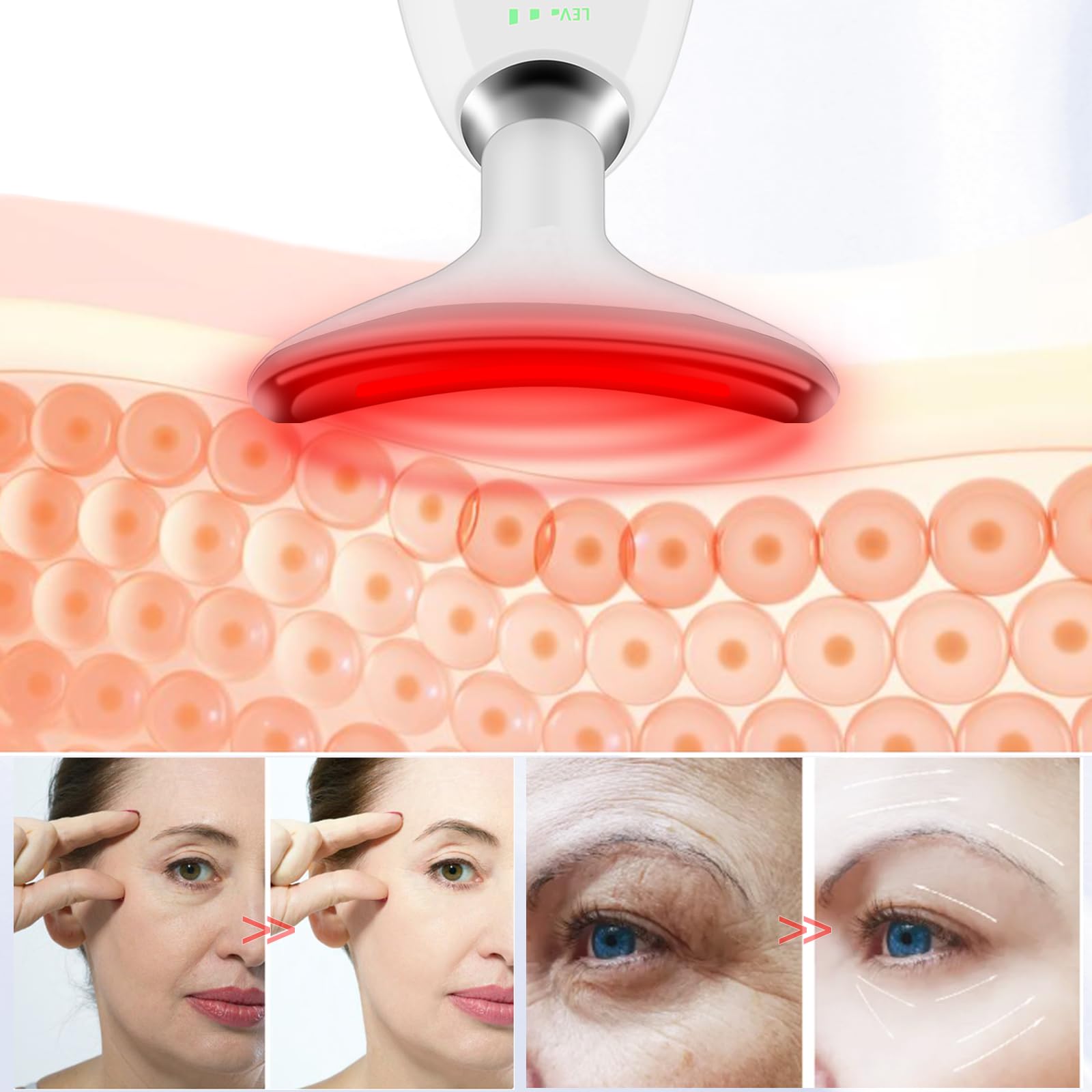 WOWPASS facial massager travel-friendly handheld in use, ideal for on-the-go skincare