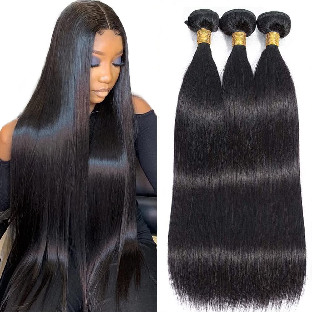 WOWQUEEN 10A Brazilian straight bundles packaging showing premium presentation for daily wear