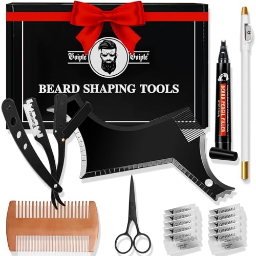 WOZUTUNT beard shaper kit edge razor delivers sharp lines for precise facial contours