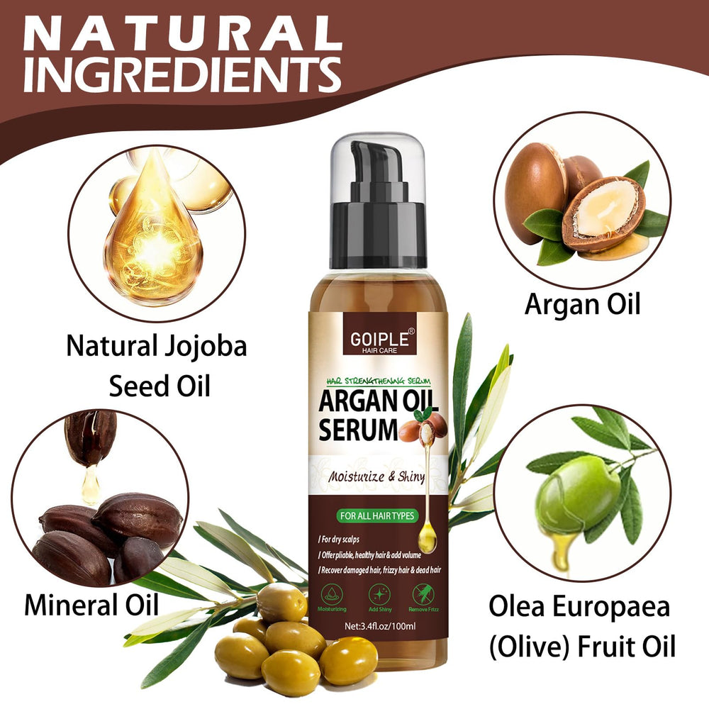 WOZUTUNT Argan Oil Serum texture-closeup highlights rich nourishment for dry, damaged hair.