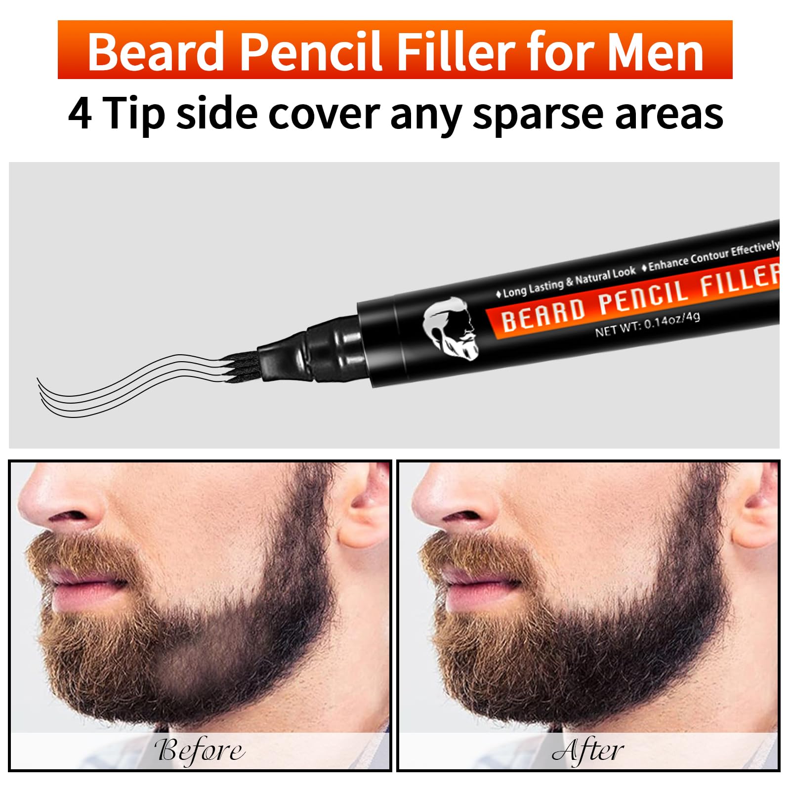 WOZUTUNT beard comb image highlighting even distribution of oil or wax.